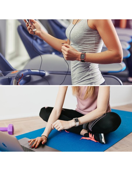 Apsauginė dirželio juosta su dėklu Apple Watch 7/ 6/ 5/ 4/ 3/ 2/ SE (45/ 44/ 42mm) Šarvuoto laikrodžio dėklas juodas/ mė...