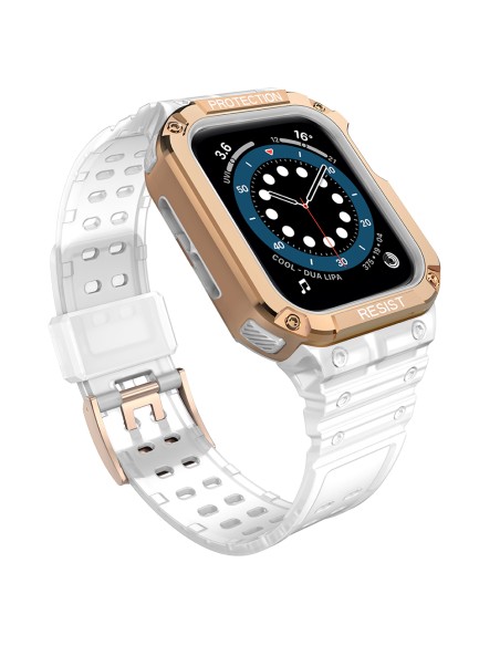 Apsaugokite dirželio juostą su dėklu Apple Watch 7/ 6/ 5/ 4/ 3/ 2/ SE (45/ 44/ 42mm) Šarvuotas laikrodžio dangtelis, ska...