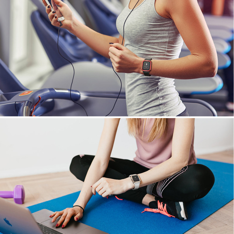 Apsauginė dirželio juosta su dėklu Apple Watch 7/ 6/ 5/ 4/ 3/ 2/ SE (45/ 44/ 42mm) dėklas, šarvuotas laikrodžio dangteli...