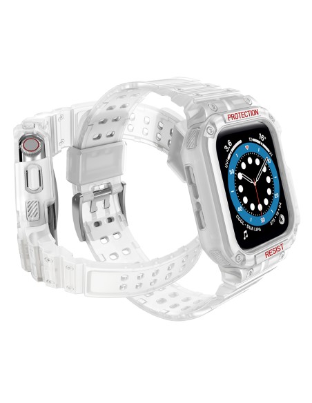 Apsaugokite dirželio juostą su dėklu Apple Watch 7 / 6 / 5 / 4 / 3 / 2 / SE (45 / 44 / 42 mm) dėklas, šarvuotas laikrodž...