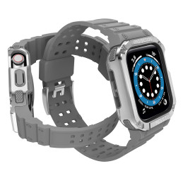 Apsaugokite dirželio juostą su dėklu, skirtu Apple Watch 7/ 6/ 5/ 4/ 3/ 2/ SE (45/ 44/ 42 mm) dėklas, šarvuotas laikrodž...