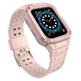Apsaugokite dirželio juostą su dėklu Apple Watch 7 / 6 / 5 / 4 / 3 / 2 / SE (45 / 44 / 42 mm) dėklas, šarvuotas laikrodž...