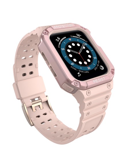 Apsaugokite dirželio juostą su dėklu Apple Watch 7 / 6 / 5 / 4 / 3 / 2 / SE (45 / 44 / 42 mm) dėklas, šarvuotas laikrodž...