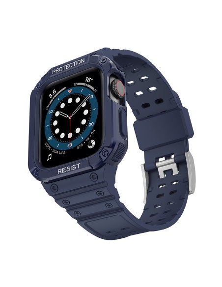 Apsaugokite dirželio juostą su dėklu Apple Watch 7 / 6 / 5 / 4 / 3 / 2 / SE (45 / 44 / 42 mm) dėklas, šarvuotas laikrodž...