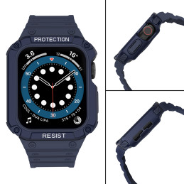 Apsaugokite dirželio juostą su dėklu Apple Watch 7 / 6 / 5 / 4 / 3 / 2 / SE (45 / 44 / 42 mm) dėklas, šarvuotas laikrodž...