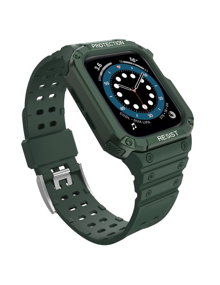 Apsaugokite dirželio juostą su dėklu Apple Watch 7/ 6/ 5/ 4/ 3/ 2/ SE (45/ 44/ 42mm) dėklas, šarvuotas laikrodžio dangte...