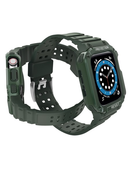 Apsaugokite dirželio juostą su dėklu Apple Watch 7/ 6/ 5/ 4/ 3/ 2/ SE (45/ 44/ 42mm) dėklas, šarvuotas laikrodžio dangte...