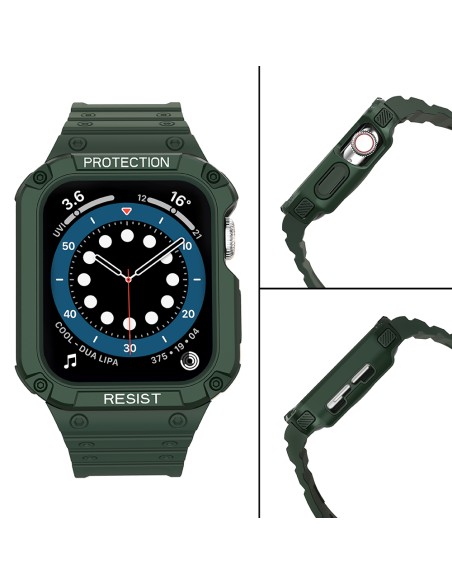 Apsaugokite dirželio juostą su dėklu Apple Watch 7/ 6/ 5/ 4/ 3/ 2/ SE (45/ 44/ 42mm) dėklas, šarvuotas laikrodžio dangte...