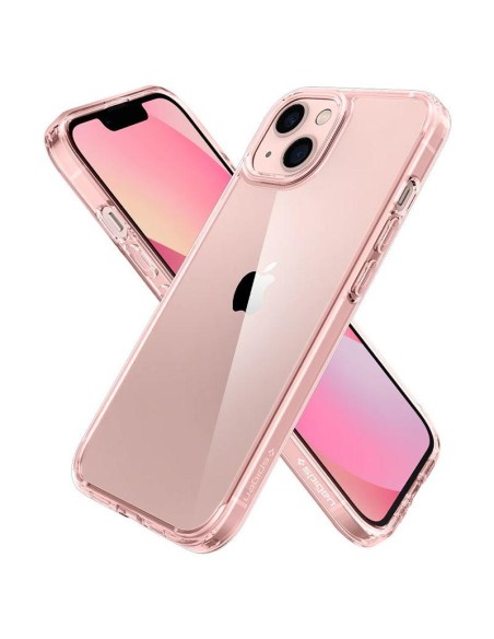 Spigen Ultra Hybrid dėklas iPhone 13 - rožinis ir skaidrus Spigen Ultra Hybrid dėklas iPhone 13 - rožinis ir skaidrus