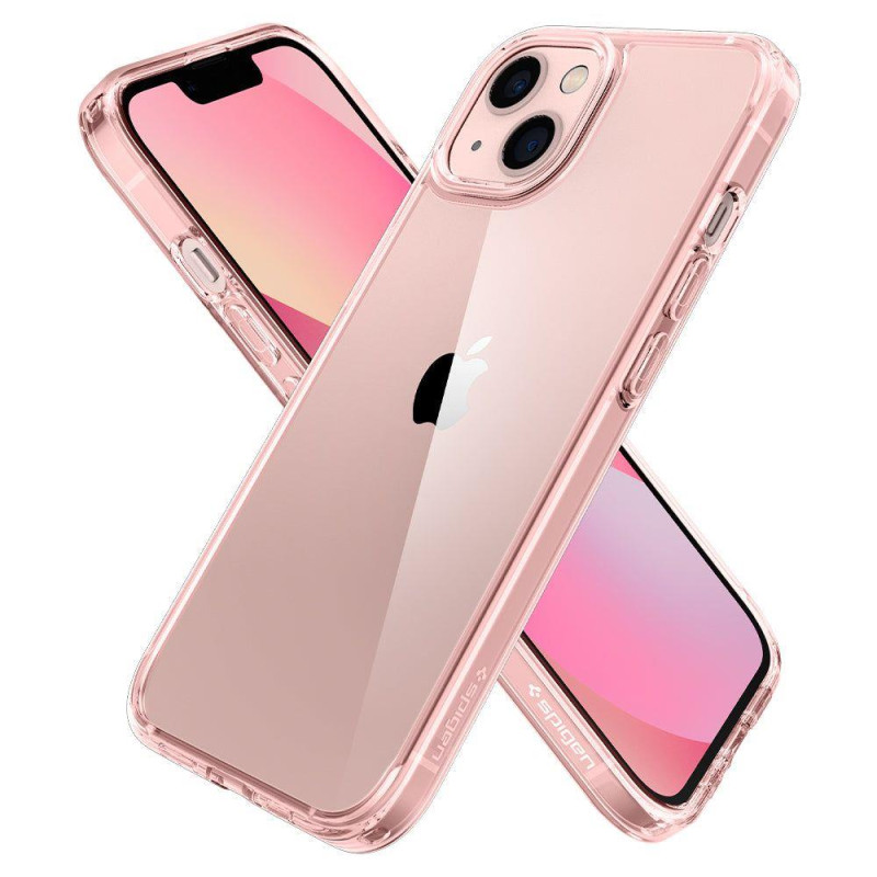 Spigen Ultra Hybrid dėklas iPhone 13 - rožinis ir skaidrus