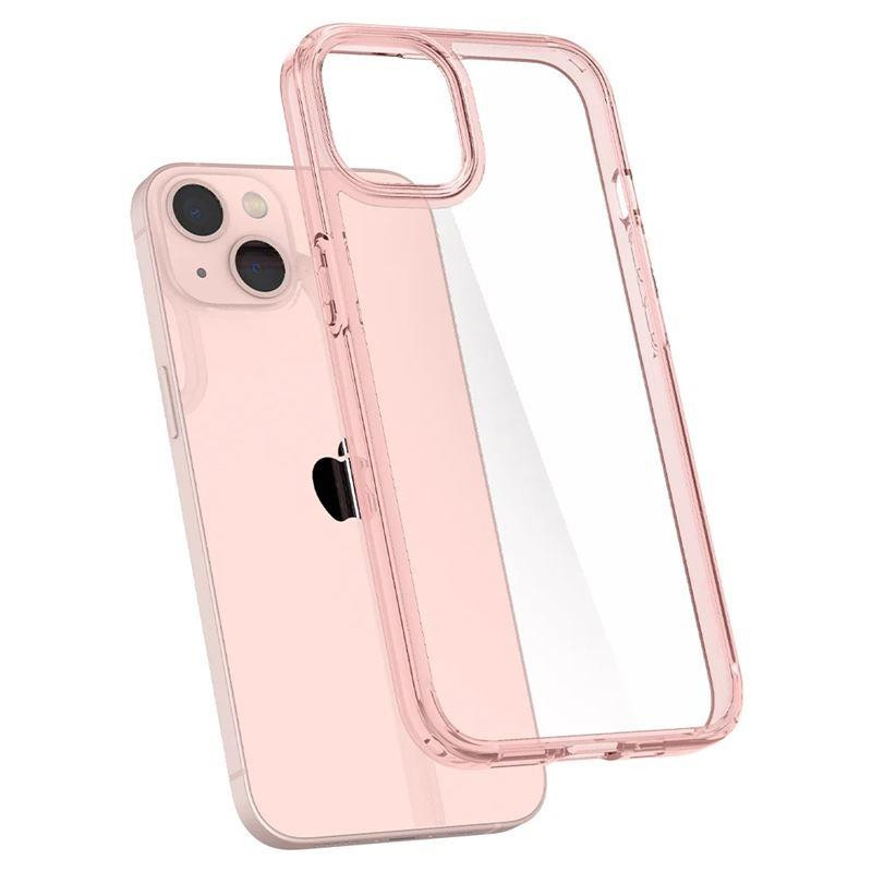 Spigen Ultra Hybrid dėklas iPhone 13 - rožinis ir skaidrus