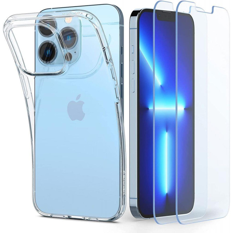 SPIGEN CRYSTAL PACK IPHONE 13 PRO MAX CRYSTAL CLEAR SPIGEN CRYSTAL PACK IPHONE 13 PRO MAX CRYSTAL CLEAR