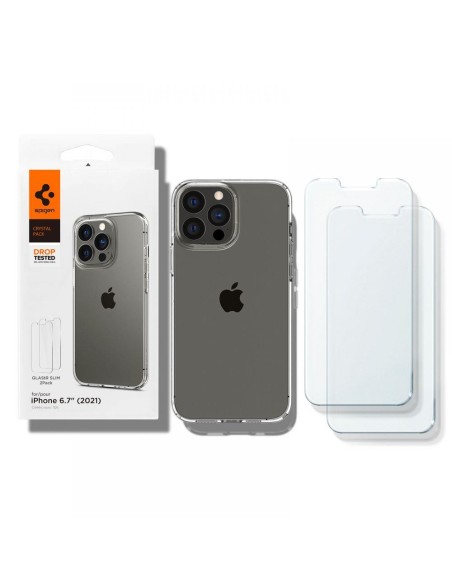 SPIGEN CRYSTAL PACK IPHONE 13 PRO MAX CRYSTAL CLEAR SPIGEN CRYSTAL PACK IPHONE 13 PRO MAX CRYSTAL CLEAR