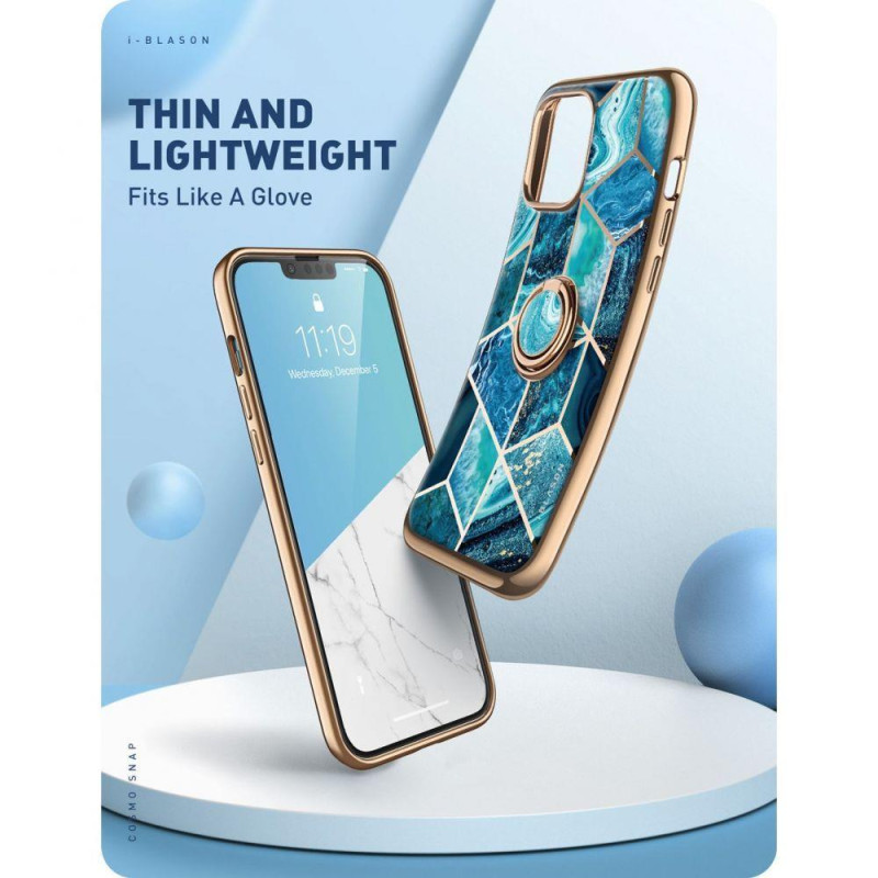IBLSN Cosmo Snap Supcase dėklas, skirtas iPhone 13 Pro - mėlynas