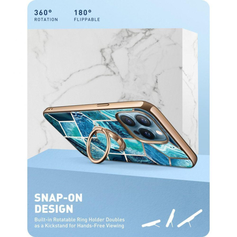 IBLSN Cosmo Snap Supcase dėklas, skirtas iPhone 13 Pro - mėlynas