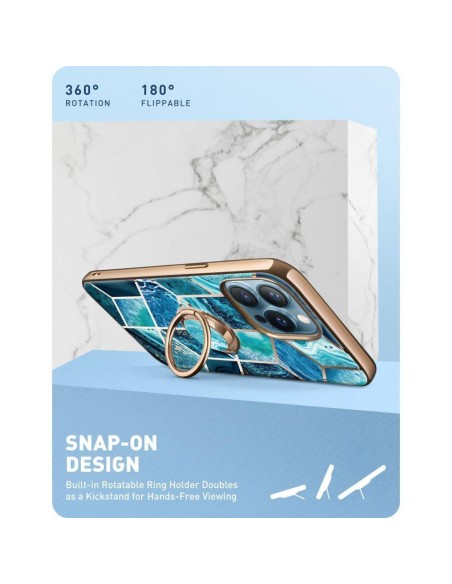 IBLSN Cosmo Snap Supcase dėklas, skirtas iPhone 13 Pro - mėlynas IBLSN Cosmo Snap Supcase dėklas, skirtas iPhone 13 Pro - mėlynas