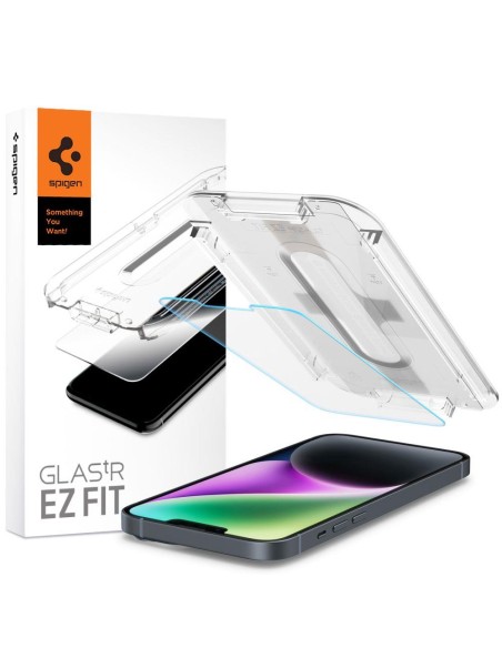 Spigen Glas.tR EZ Fit grūdintas stiklas, skirtas iPhone 13/ 13 Pro/ 14