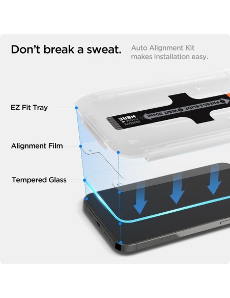 Spigen Glas.tR EZ Fit grūdintas stiklas, skirtas iPhone 13/ 13 Pro/ 14