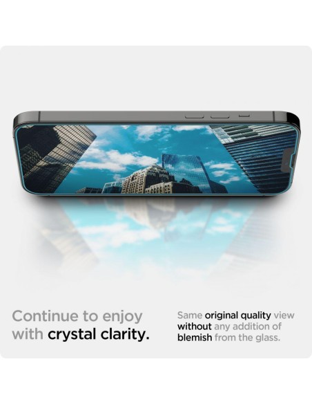 Spigen Glas.tR EZ Fit grūdintas stiklas, skirtas iPhone 13/ 13 Pro/ 14