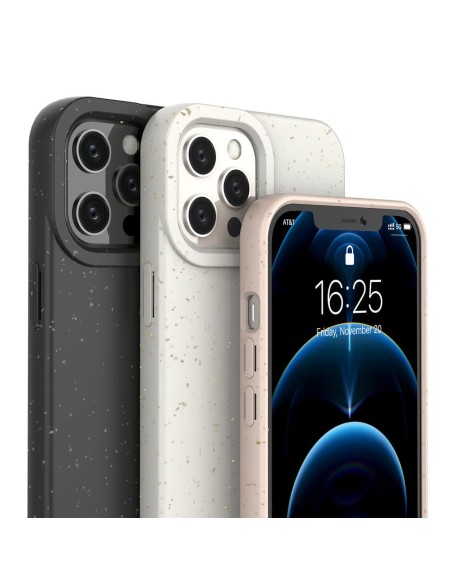 Eco Case dėklas iPhone 12, silikoninis dangtelis, geltonas telefono dėklas