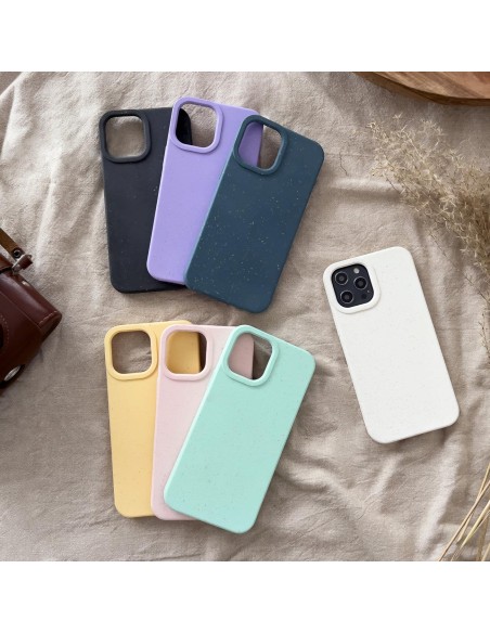 Eco Case dėklas iPhone 12, silikoninis dangtelis, geltonas telefono dėklas