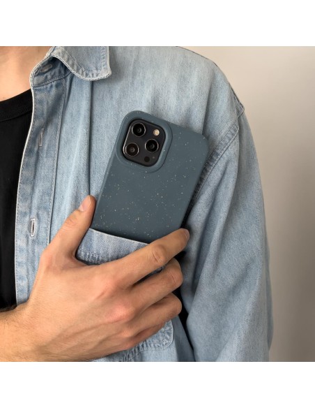 Eco Case dėklas iPhone 12, silikoninis dangtelis, geltonas telefono dėklas