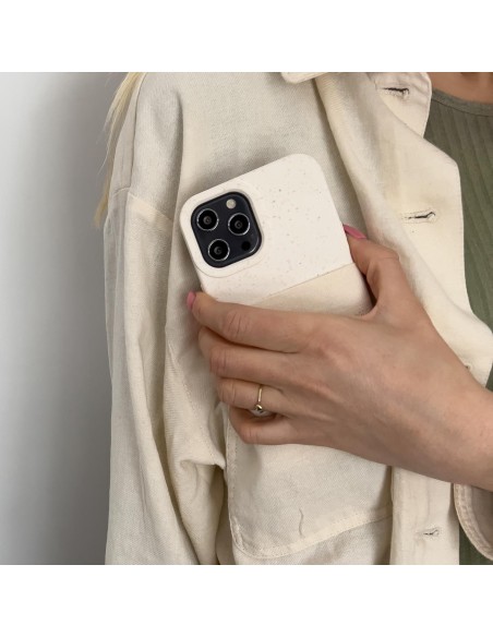 Eco Case dėklas iPhone 12, silikoninis dangtelis, geltonas telefono dėklas