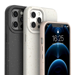 Eco Case dėklas skirtas iPhone 12 Pro Max, silikoninis dangtelis, geltonas telefono dėklas