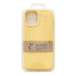 Eco Case dėklas skirtas iPhone 12 Pro Max, silikoninis dangtelis, geltonas telefono dėklas
