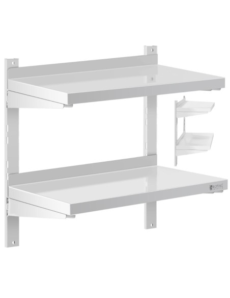 Dviguba reguliuojama sieninė gastronominė lentyna STEEL 60 x 30 cm Dviguba reguliuojama sieninė gastronominė lentyna STEEL 60 x 30 cm