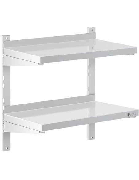 Dviguba reguliuojama sieninė gastronominė lentyna STEEL 60 x 30 cm Dviguba reguliuojama sieninė gastronominė lentyna STEEL 60 x 30 cm