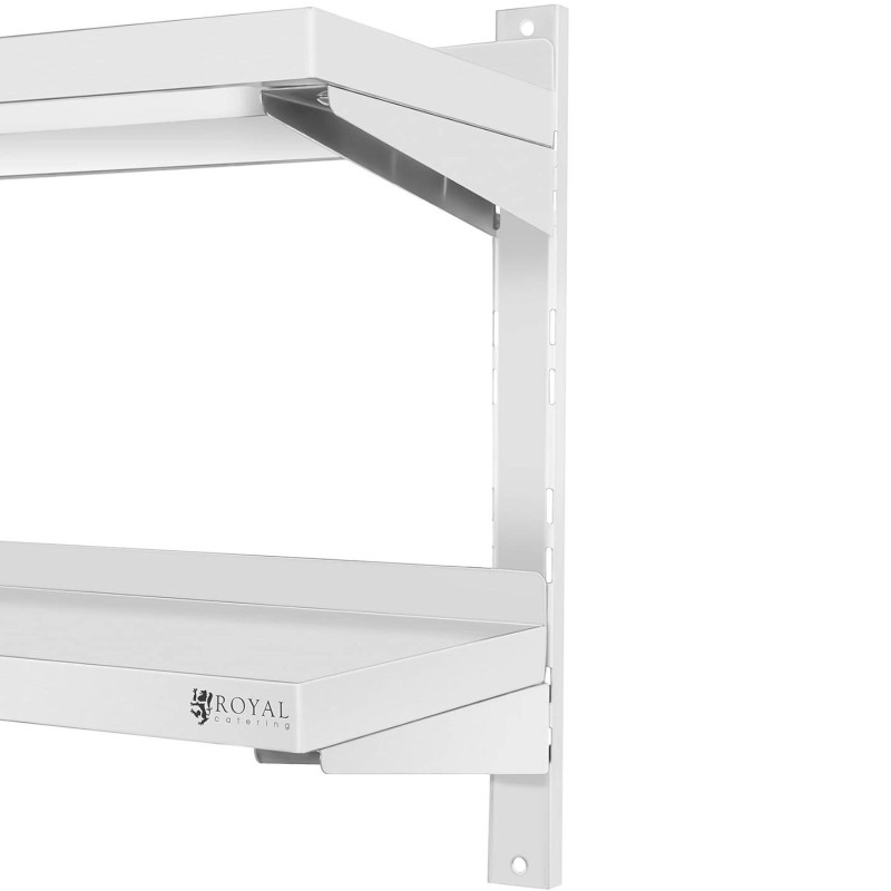 Dviguba reguliuojama sieninė gastronominė lentyna STEEL 60 x 30 cm