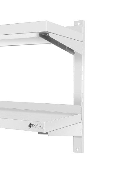 Dviguba reguliuojama sieninė gastronominė lentyna STEEL 60 x 30 cm Dviguba reguliuojama sieninė gastronominė lentyna STEEL 60 x 30 cm