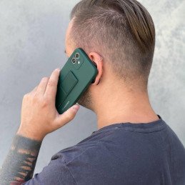 Wozinsky Kickstand Case silikoninis dėklas su stovu iPhone 13 Pro rožiniam
