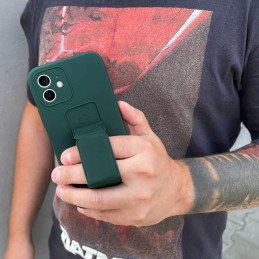 Wozinsky Kickstand Case silikoninis dėklas su stovu iPhone 13 Pro rožiniam