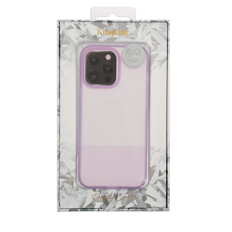 Kingxbar Plain Series dėklo dangtelis iPhone 13 Pro silikoninis dangtelis violetinis