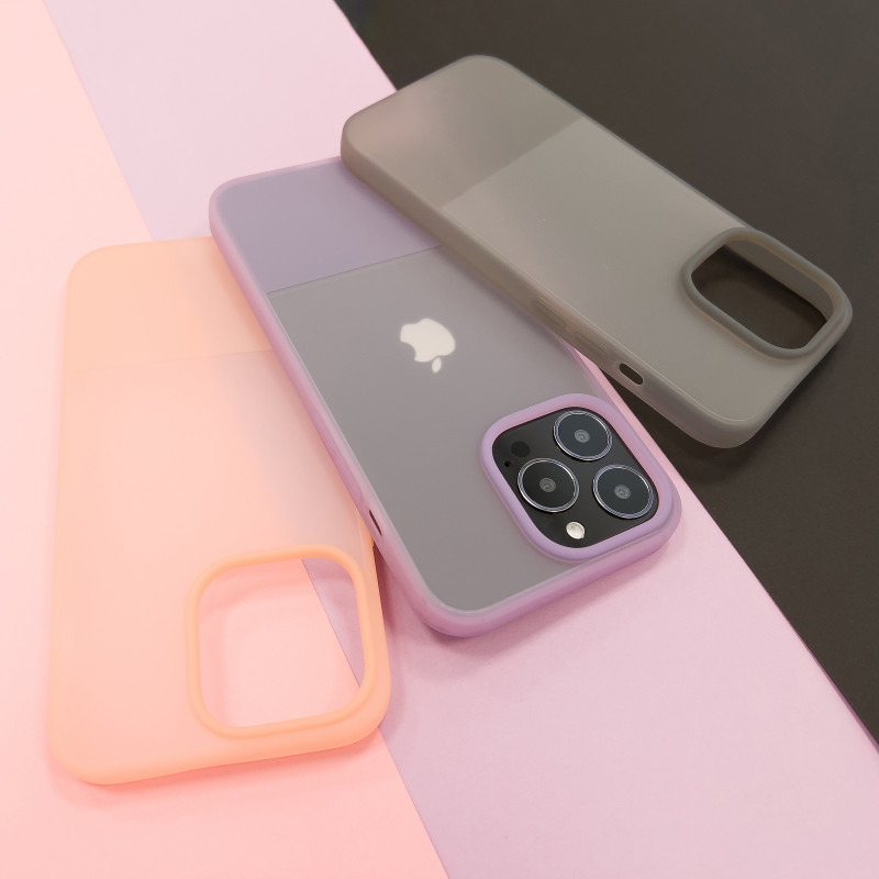 Kingxbar Plain Series dėklo dangtelis iPhone 13 Pro Max silikoninis dangtelis violetinis
