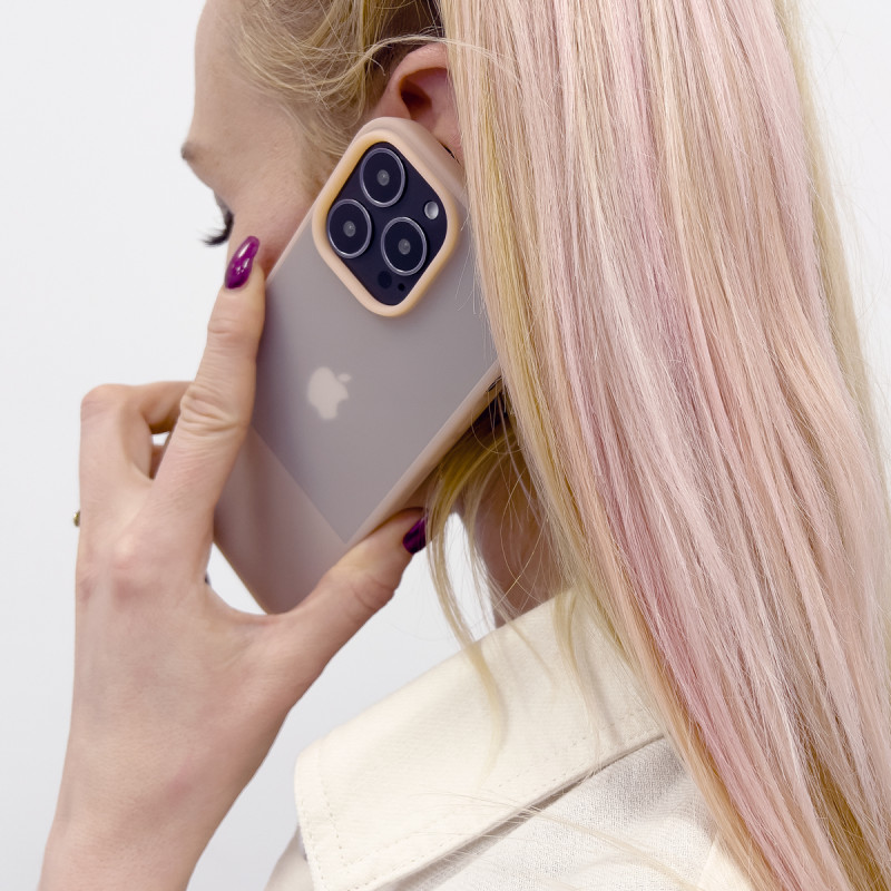 Kingxbar Plain Series dėklo dangtelis iPhone 13 Pro Max silikoninis dangtelis violetinis