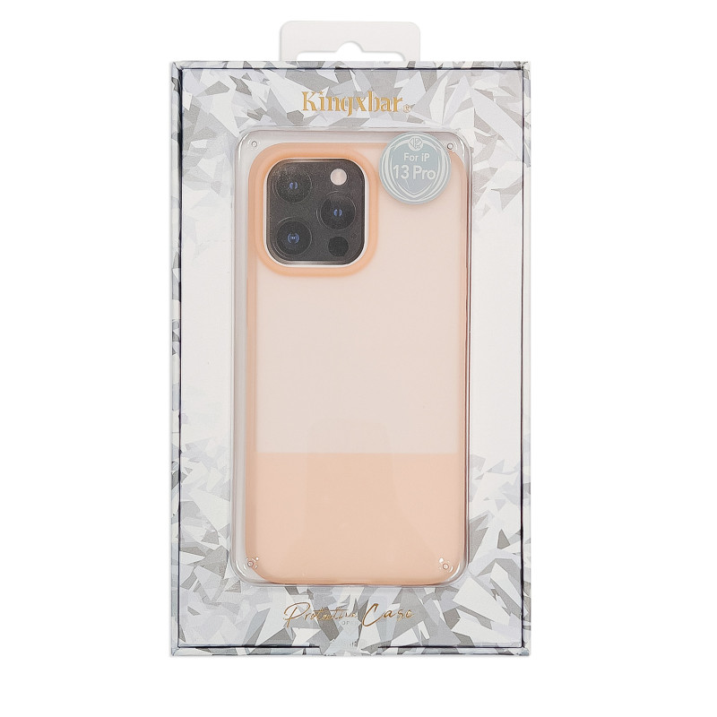 Kingxbar Plain Series dėklo dangtelis iPhone 13 silikoniniam dėklui rožinis