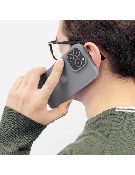 Kingxbar Plain Series dėklo dangtelis iPhone 13 Pro Max silikoninis dangtelis pilkas