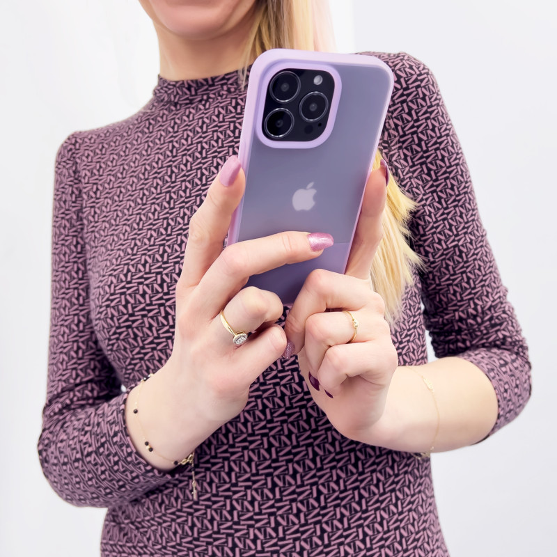 Kingxbar Plain Series dėklo dangtelis iPhone 13 Pro Max silikoninis dangtelis pilkas