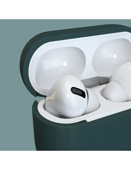 „AirPods 3“ dėklas, silikoninis minkštas ausinių dangtelis + raktų pakabukas, karabinas, pakabukas, rausvas (dėklas D)