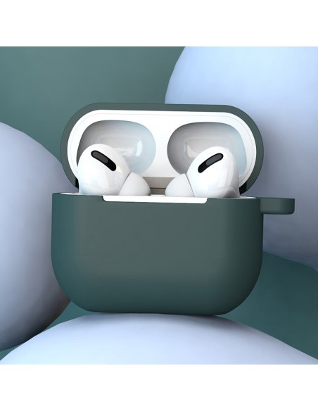 „AirPods 3“ dėklas, silikoninis minkštas ausinių dangtelis + raktų pakabukas, karabinas, pakabukas, rausvas (dėklas D)