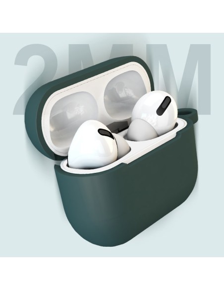 „AirPods 3“ dėklas, silikoninis minkštas ausinių dangtelis + raktų pakabukas, karabinas, pakabukas, rausvas (dėklas D)