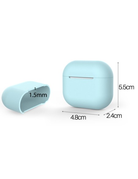 Dėklas AirPods 3 silikoniniam minkštam dangteliui ausinėms juodas (dėklas C)