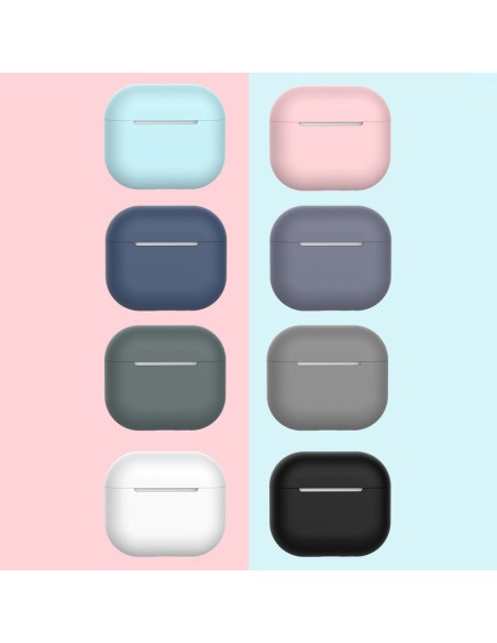 Dėklas AirPods 3 silikoniniam minkštam dangteliui ausinėms juodas (dėklas C)