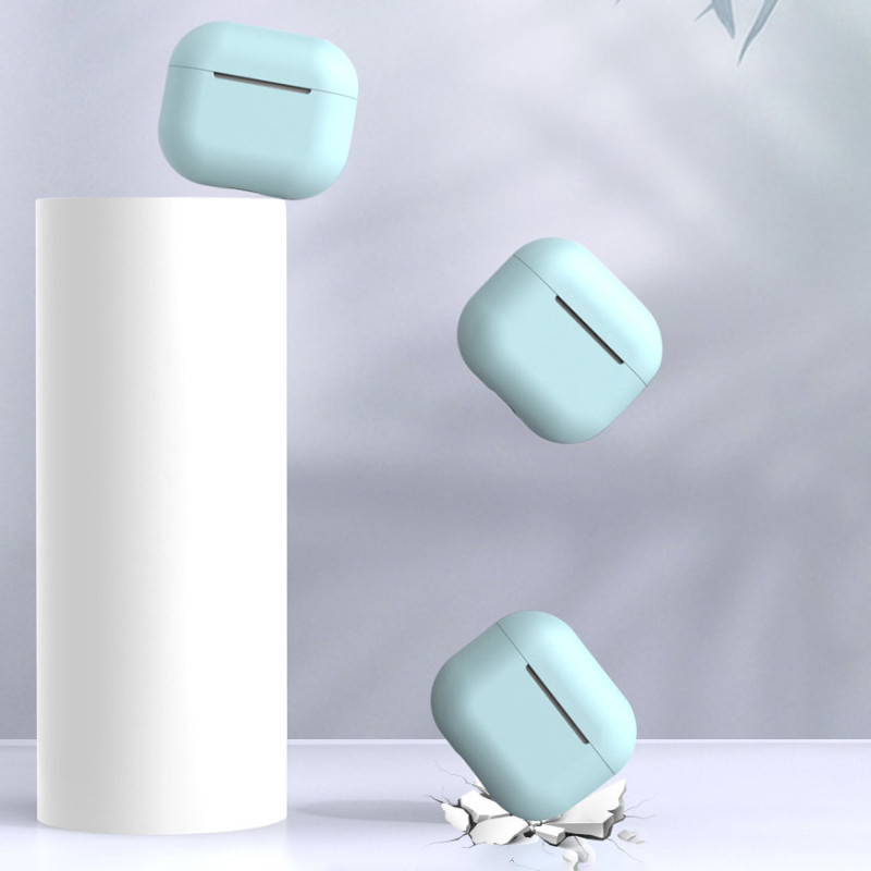 Dėklas AirPods 3 silikoniniam minkštam dangteliui ausinėms juodas (dėklas C)