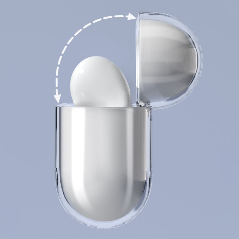 „AirPods 3“ dėklas tvirtas, tvirtas, skaidrus ausinių dangtelis (A dėklas)