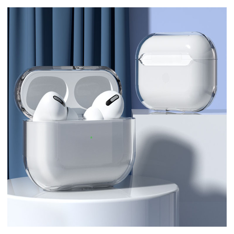 „AirPods 3“ dėklas tvirtas, tvirtas, skaidrus ausinių dangtelis (A dėklas)