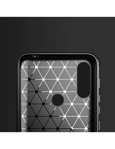 Carbon Case lankstus dangtelis Motorola Moto E7i Power juodas Carbon Case lankstus dangtelis Motorola Moto E7i Power juodas